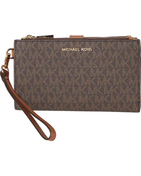 michael michael kors jet set double zip around wristlet|michael kors dblzp wristlet.